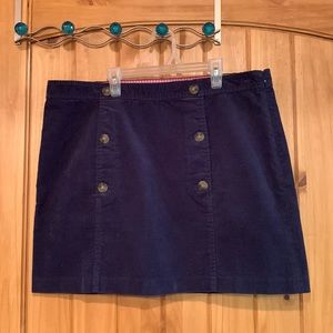 VINEYARD VINES NAVY BLUE CORDUROY SKIRT Sz 16